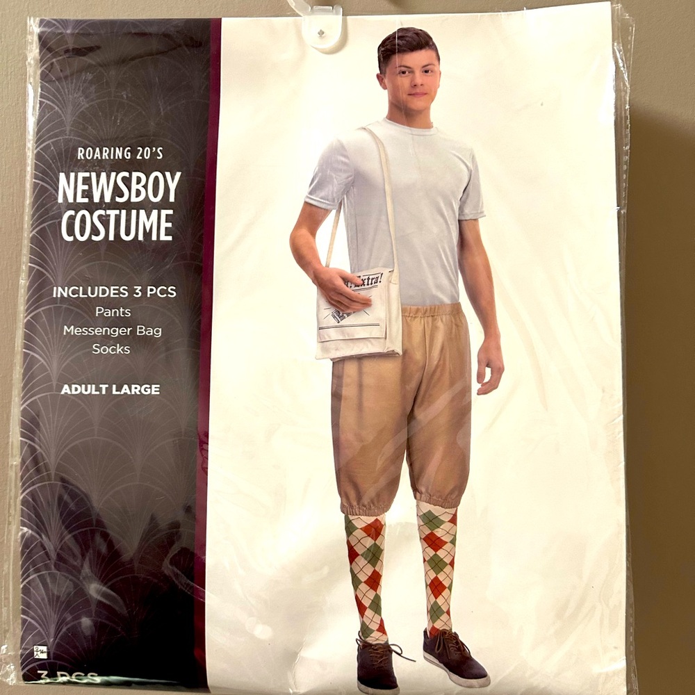 Roaring 20s Newboy Costume 3pcs Adult Large